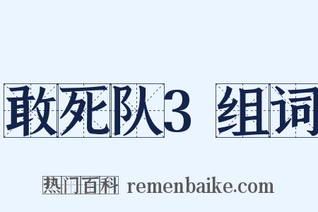 敢死队3组词是什么意思的图片